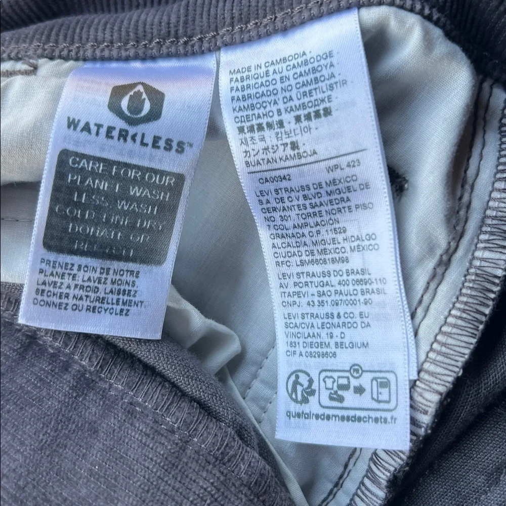 Levi’s Grey CorduroyFive Pocket Straight-Leg Jeans